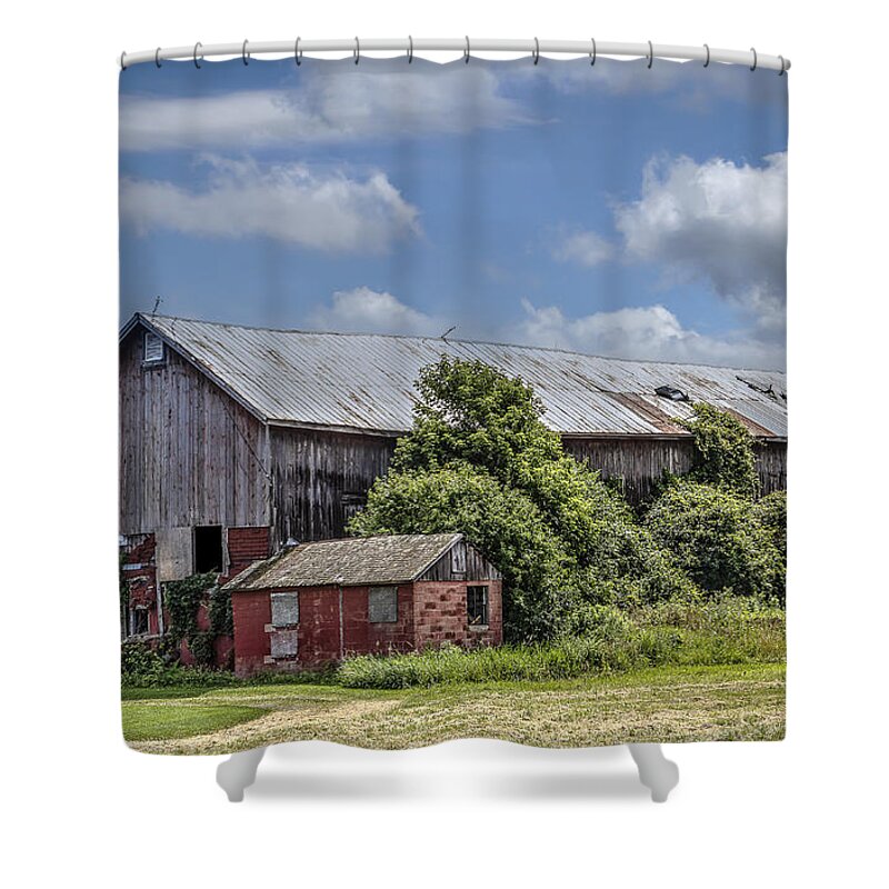 Barn Shower Curtain featuring the photograph Country Barn by Joann Long