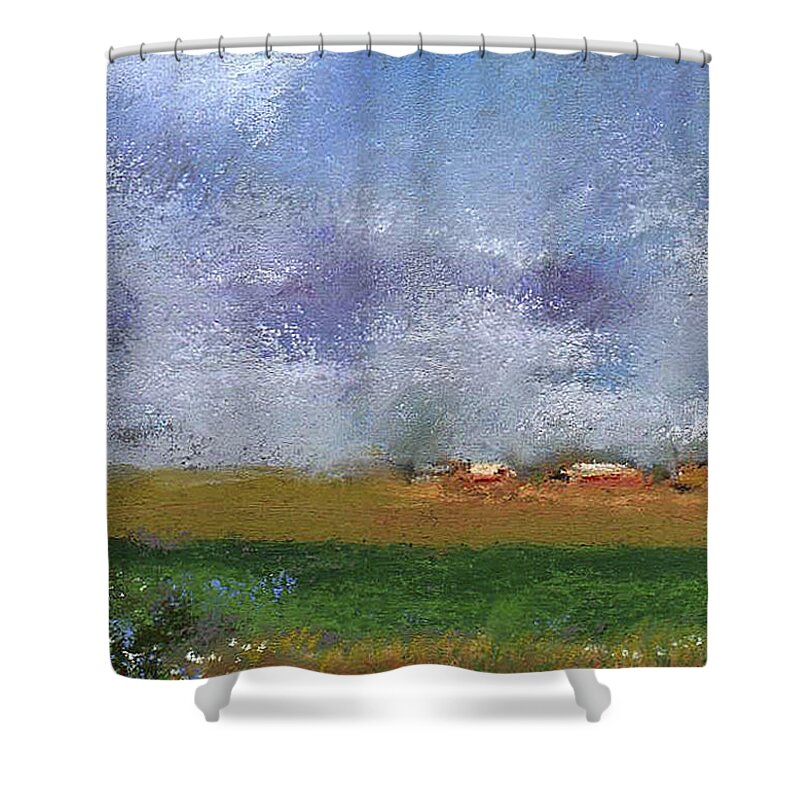 Miniature Shower Curtain featuring the painting Countryside by David Patterson