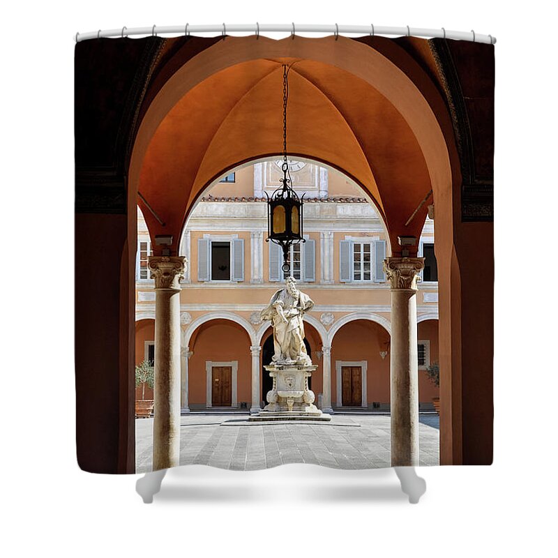 Italy Shower Curtain featuring the photograph Courtyard in Pisa by Dutourdumonde Photography