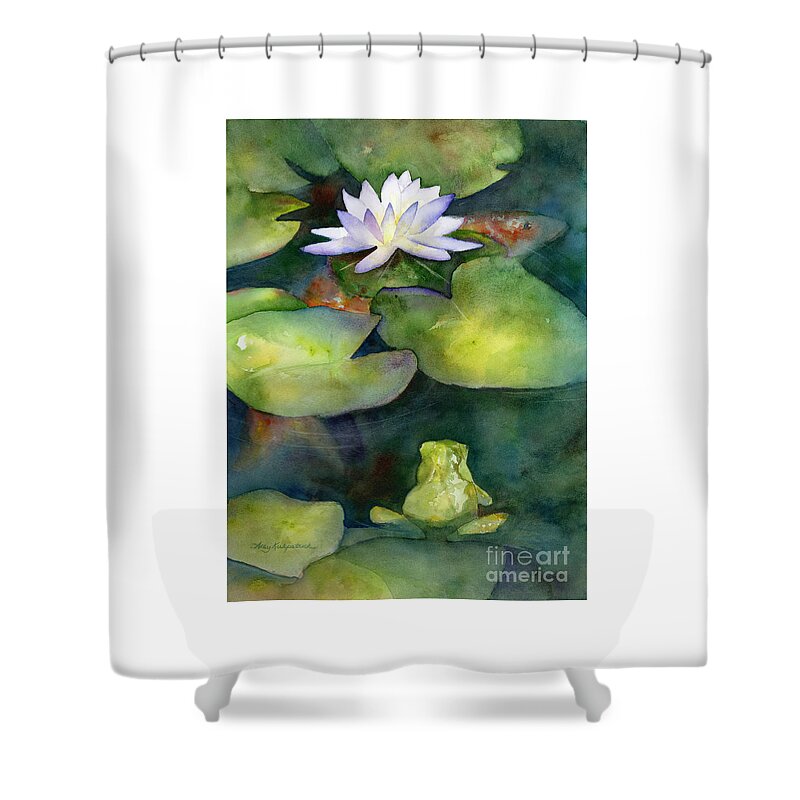 Koi Shower Curtain featuring the painting Coy Koi by Amy Kirkpatrick