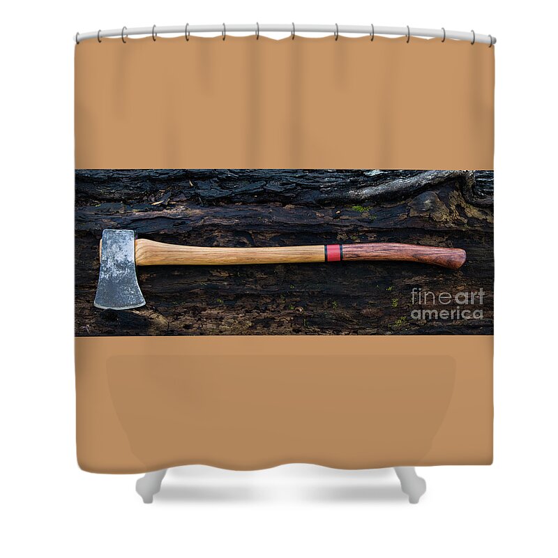 Sears Shower Curtain featuring the photograph Craftsman Boys Axe - D001017 by Daniel Dempster