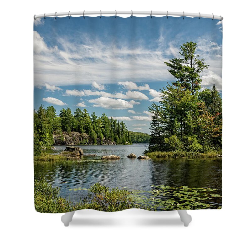Craig Lake State Park Shower Curtain featuring the photograph Craig Lake SP1 by Steve L'Italien