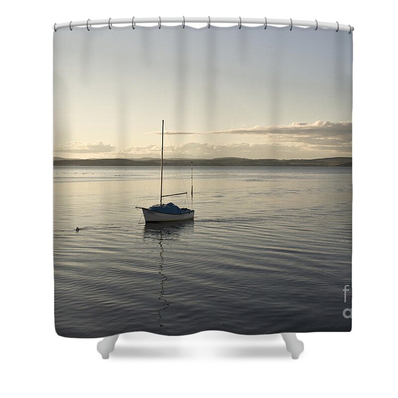 Boat Shower Curtain featuring the photograph Cramond. Boat. by Elena Perelman