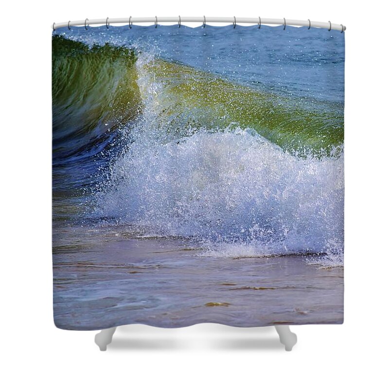 Waves Shower Curtain featuring the photograph Crash by Nicole Lloyd