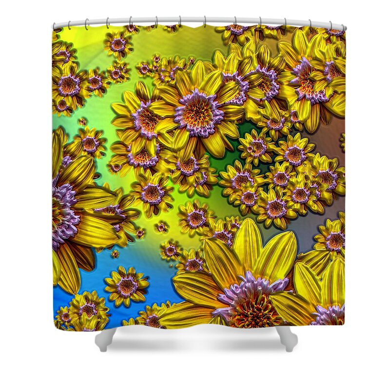 Daisies Shower Curtain featuring the photograph Crazy Daisies by Nick Kloepping