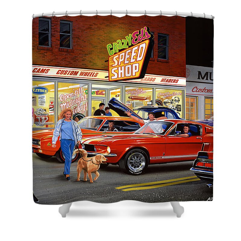 Adult Shower Curtain featuring the photograph Crazy Eds by MGL Meiklejohn Graphics Licensing