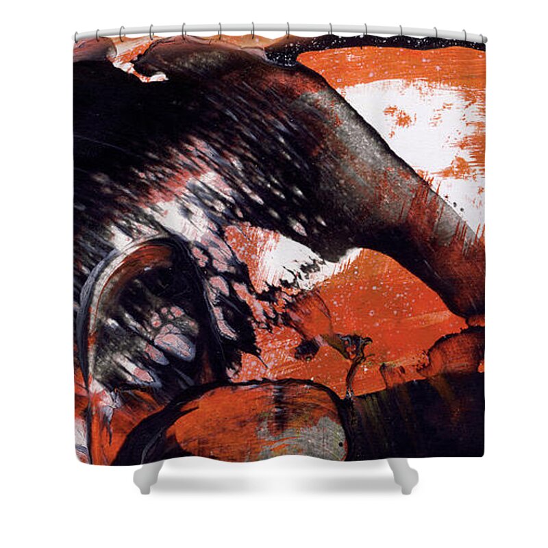Mouse Shower Curtain featuring the painting Crazy Mouse - Modern Abstract Art Painting by Modern Abstract