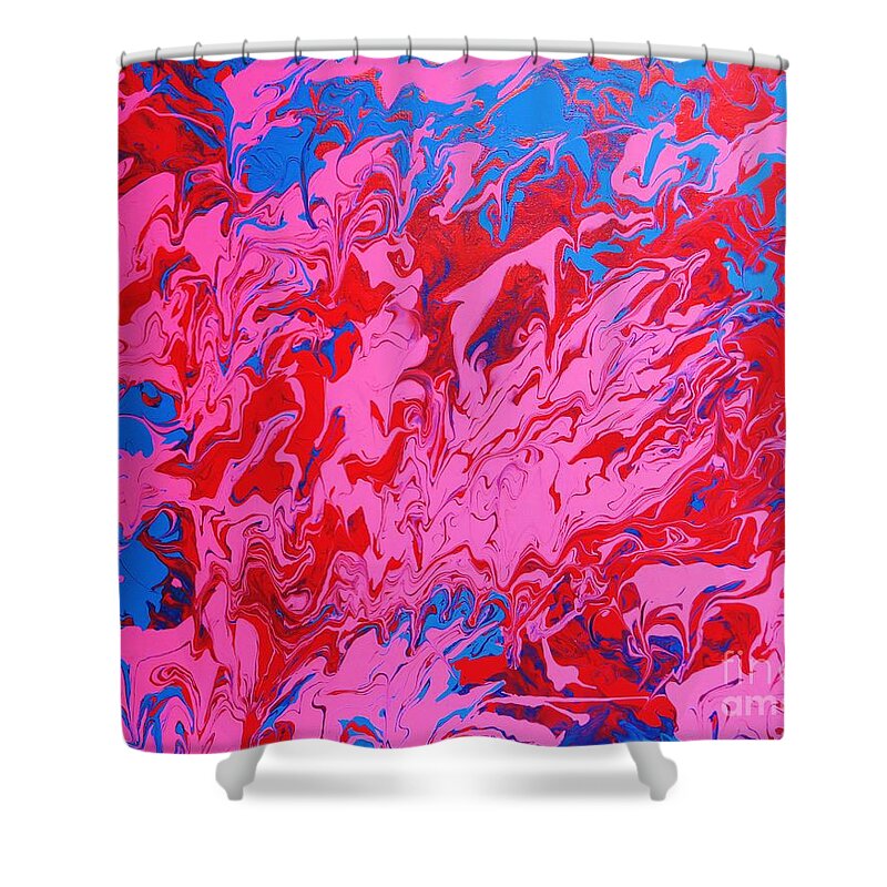 Abstract Shower Curtain featuring the painting Created by hope by Gina Nicolae Johnson