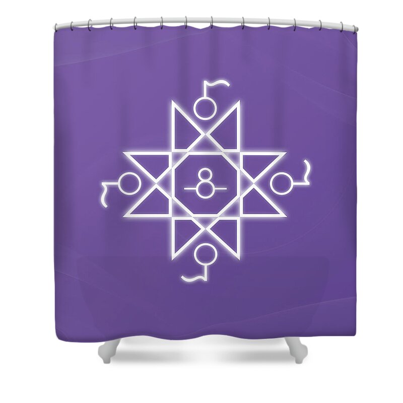 Abstract Shower Curtain featuring the digital art Creation by Sallie Keys