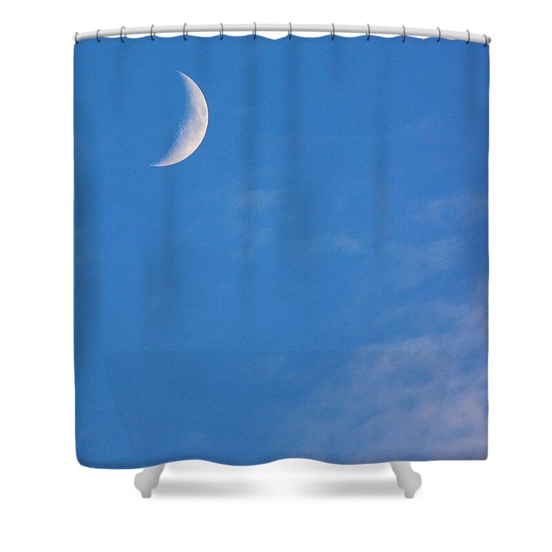 Moon Shower Curtain featuring the photograph Crescent Sky by Andre Turner