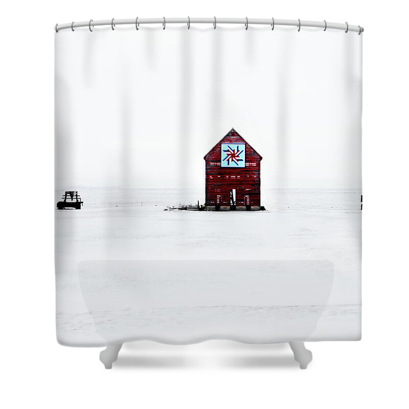 Barn Quilt Shower Curtain featuring the photograph Crib Quilt by Julie Hamilton