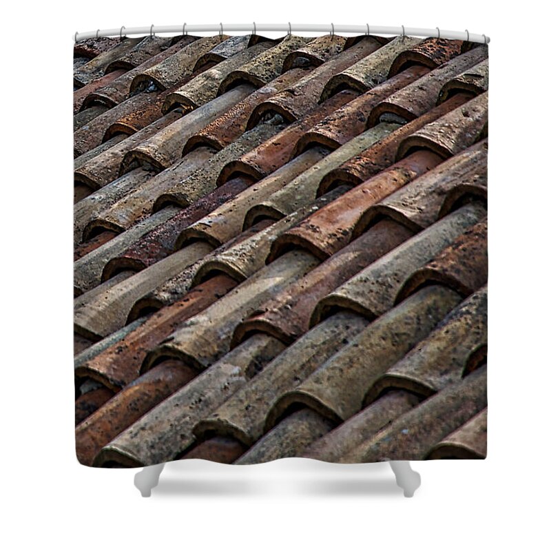 Croatia Shower Curtain featuring the photograph Croatian Roof Tiles by Stuart Litoff