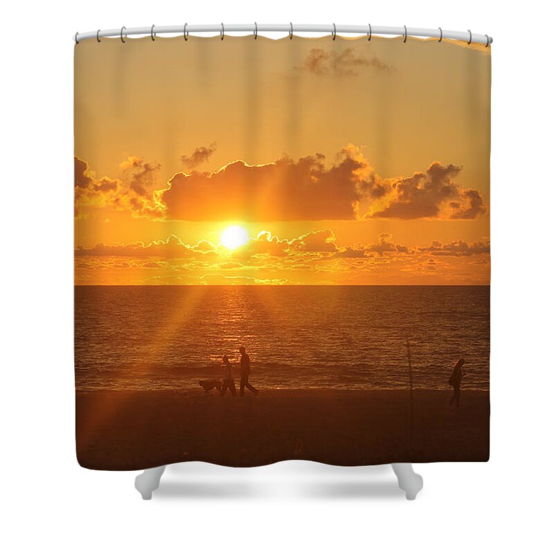 People Shower Curtain featuring the photograph Crossing Paths by Robert Banach