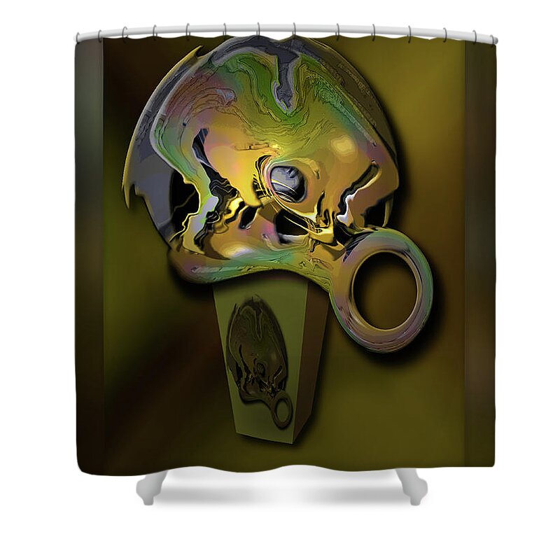 Steve Sperry Mighty Sight Studio - Digital Art Shower Curtain featuring the digital art Crushing Affinity by Steve Sperry