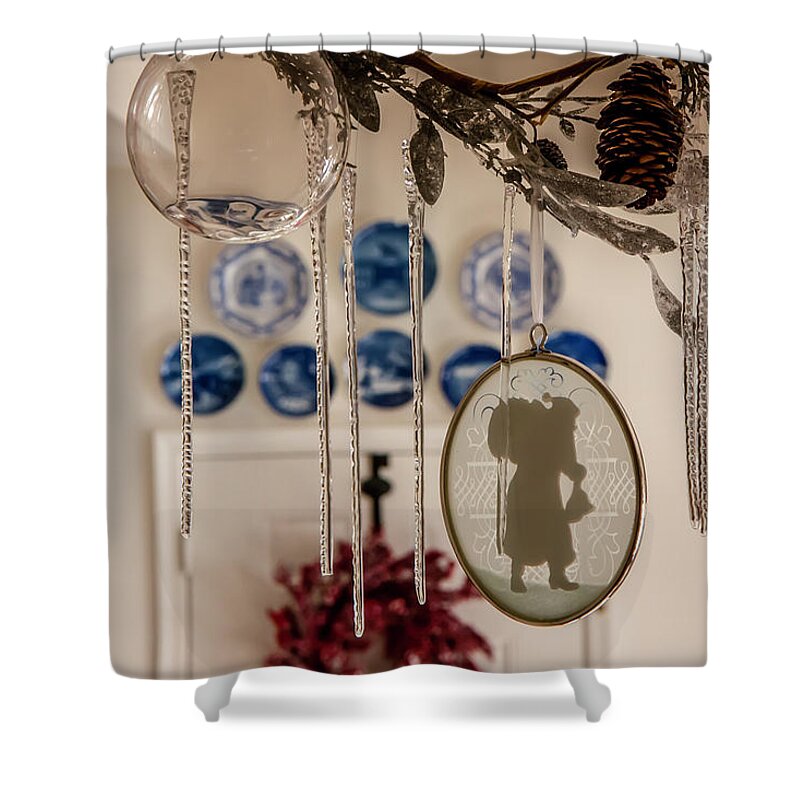 Christmas Shower Curtain featuring the photograph Crystal and Glass by KG Thienemann