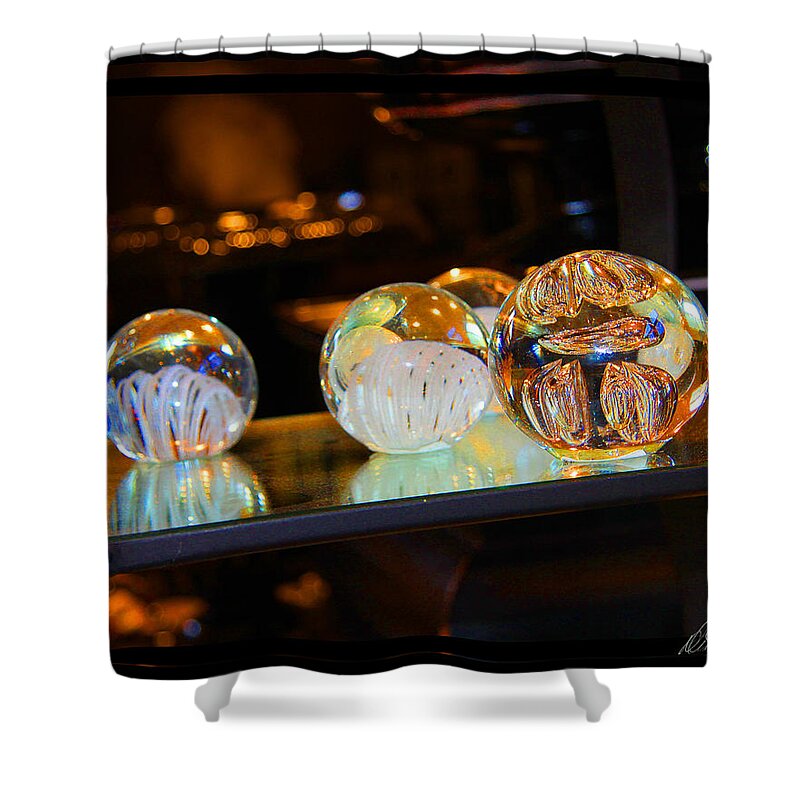 Crystal Shower Curtain featuring the photograph Crystal Balls by Diana Haronis