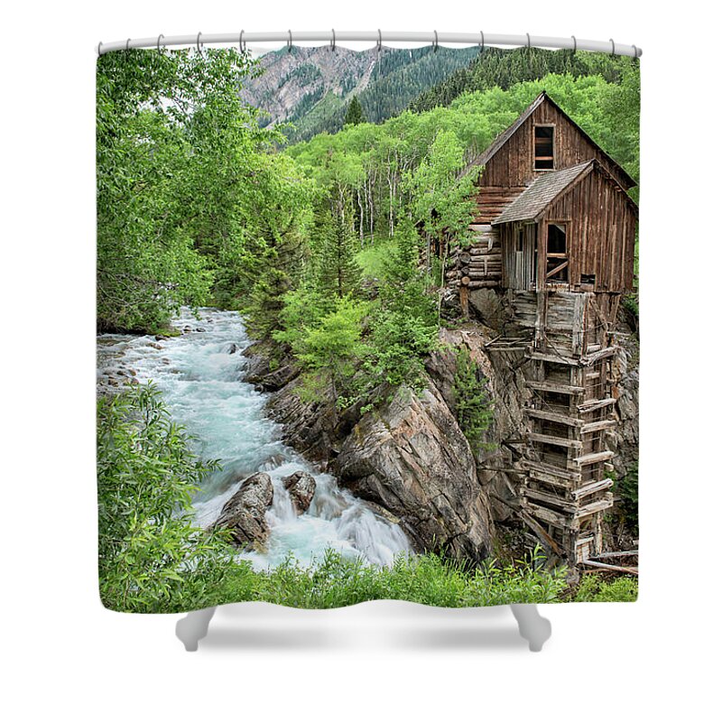 Crystal Shower Curtain featuring the photograph Crystal Mill Colorado 3 by Angela Moyer