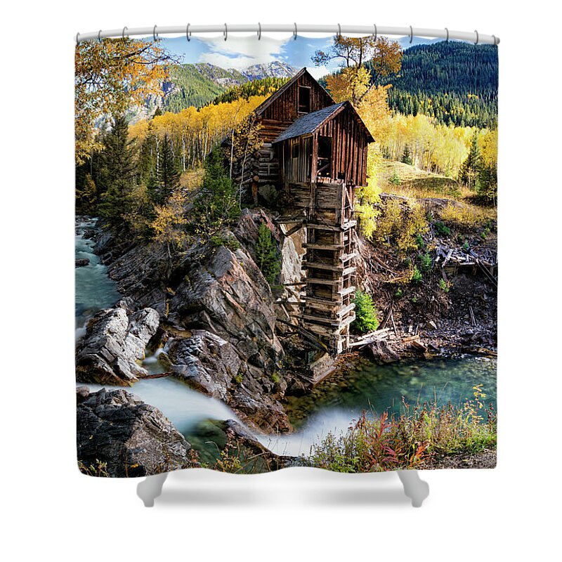 Crystal Mill Shower Curtain featuring the photograph Crystal Mill by David Soldano