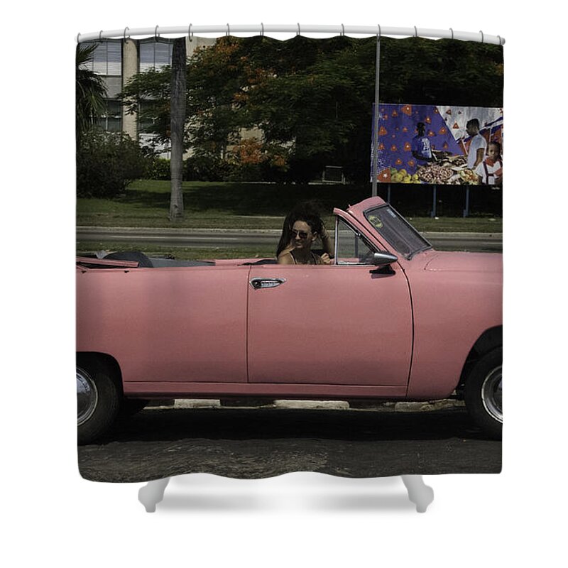 Cuba Shower Curtain featuring the photograph Cuba Car 5 by Will Burlingham
