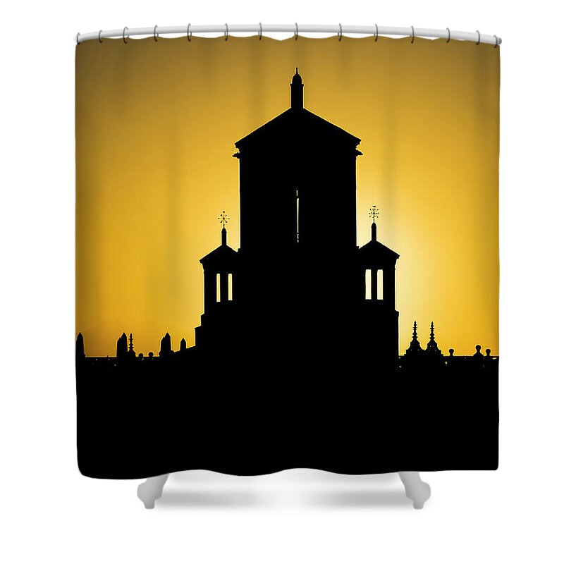 Cuba Shower Curtain featuring the photograph Cuban landmark. by Usha Peddamatham