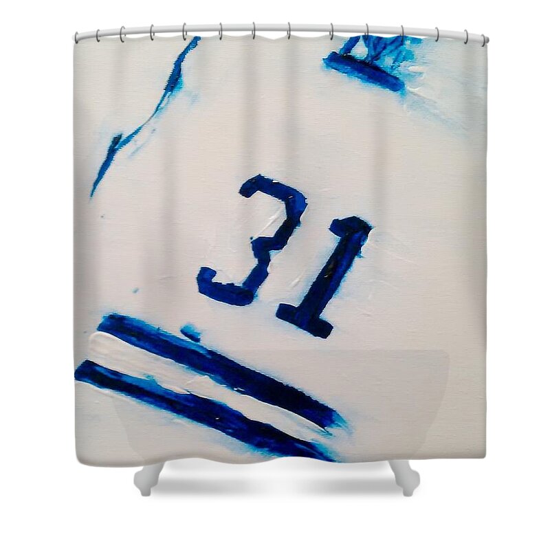 Toronto Maple Leafs Painting Shower Curtain featuring the painting Cujo by Desmond Raymond