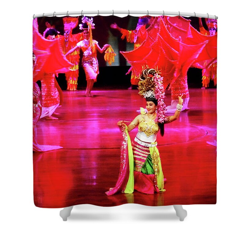 Laem Chabang Shower Curtain featuring the photograph Cultural Show 4 by Ron Kandt