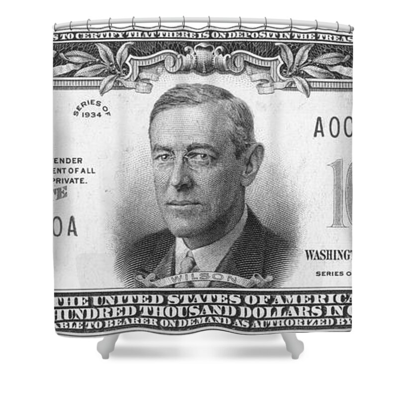 100 Shower Curtain featuring the photograph 100,000 Dollar Bill #100000 by Granger