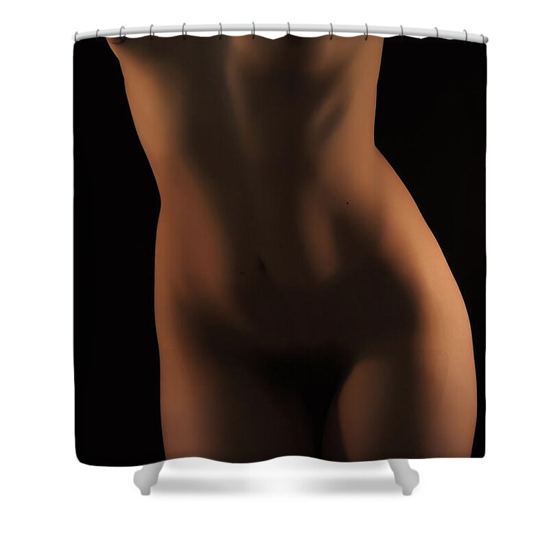 Artistic Photographs Shower Curtain featuring the photograph Curve of one by Robert WK Clark