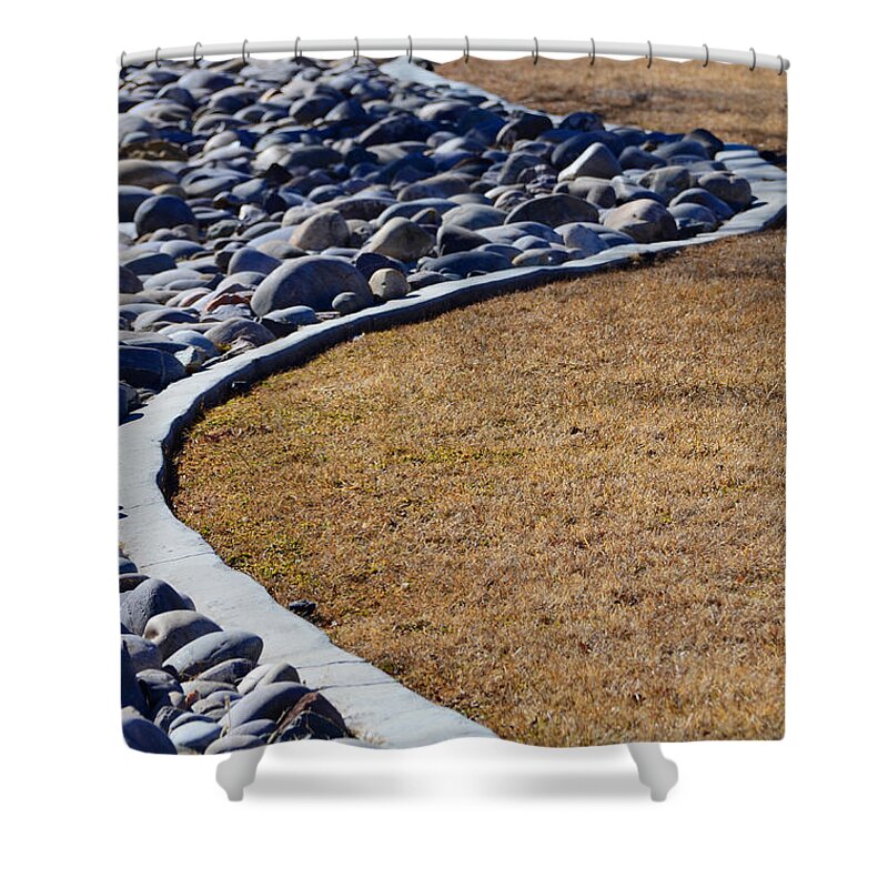 Rock Shower Curtain featuring the photograph Curvy path by Robert WK Clark