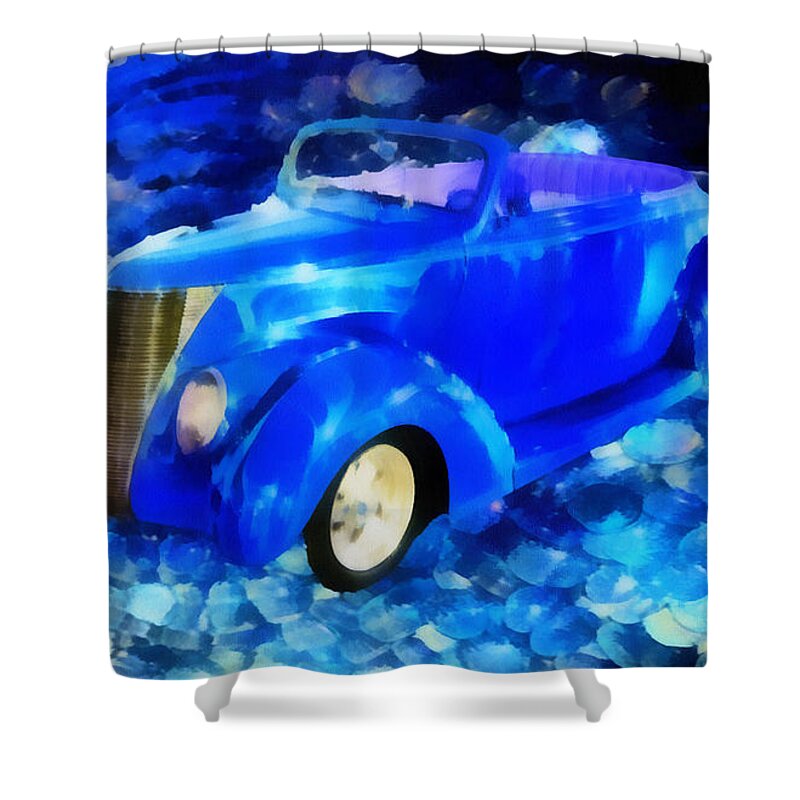Customized Cars Shower Curtain featuring the mixed media Custom Car by Joseph Hollingsworth