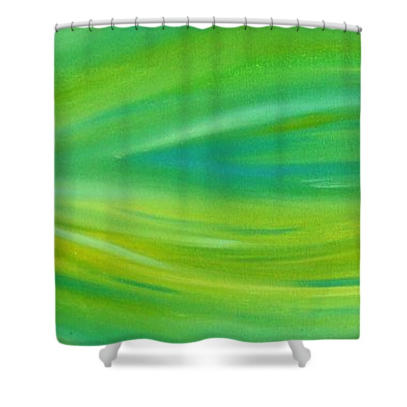 Abstract Shower Curtain featuring the painting Cy Lantyca 16 by Cyryn Fyrcyd