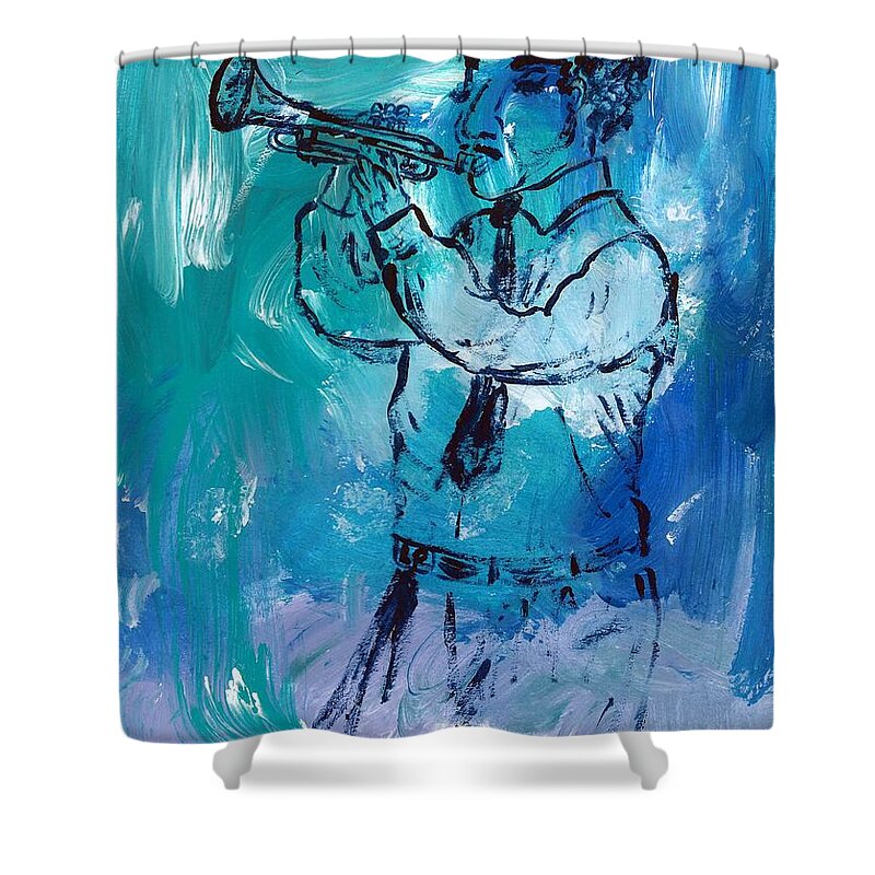 Dad Shower Curtain featuring the painting Dad by Stacey Torres