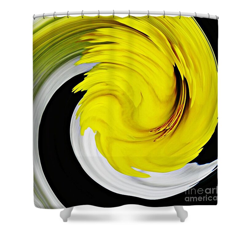 Daffodil Shower Curtain featuring the digital art Daffodil Twist by Sarah Loft
