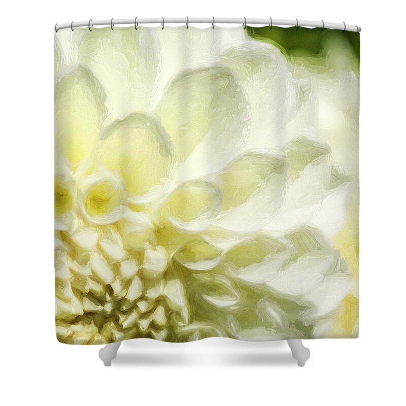 Dahlia Shower Curtain featuring the photograph Dahlia Study 4 Painterly by Scott Campbell