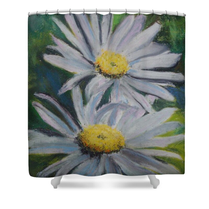 Daisies Shower Curtain featuring the painting Daisies by Melinda Etzold