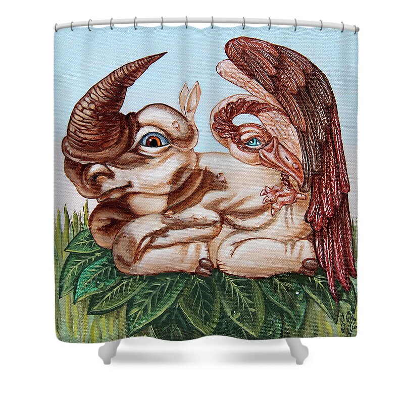 Painting Shower Curtain featuring the painting Dali. Op.2765 by Victor Molev