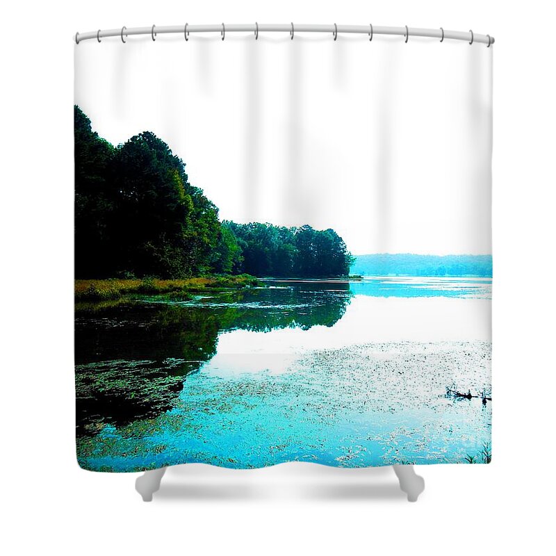 Dallas Shower Curtain featuring the photograph Dallas Bay by James and Donna Daugherty