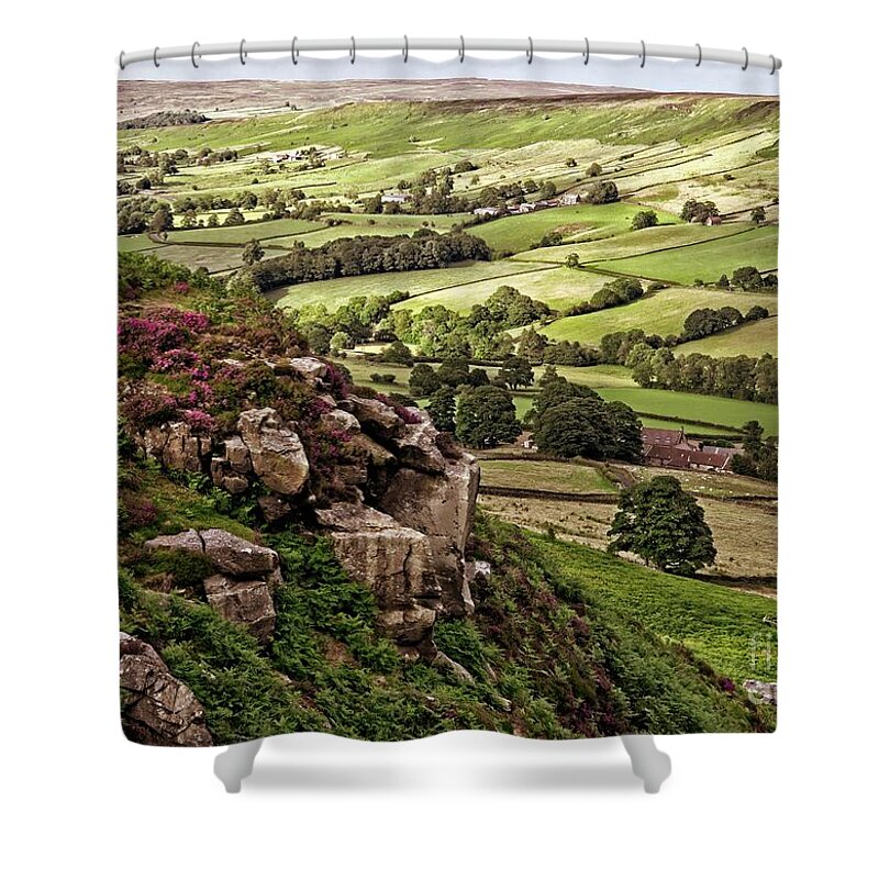 Yorkshire Moors Landscape Shower Curtain featuring the photograph Danby Dale Yorkshire Landscape by Martyn Arnold