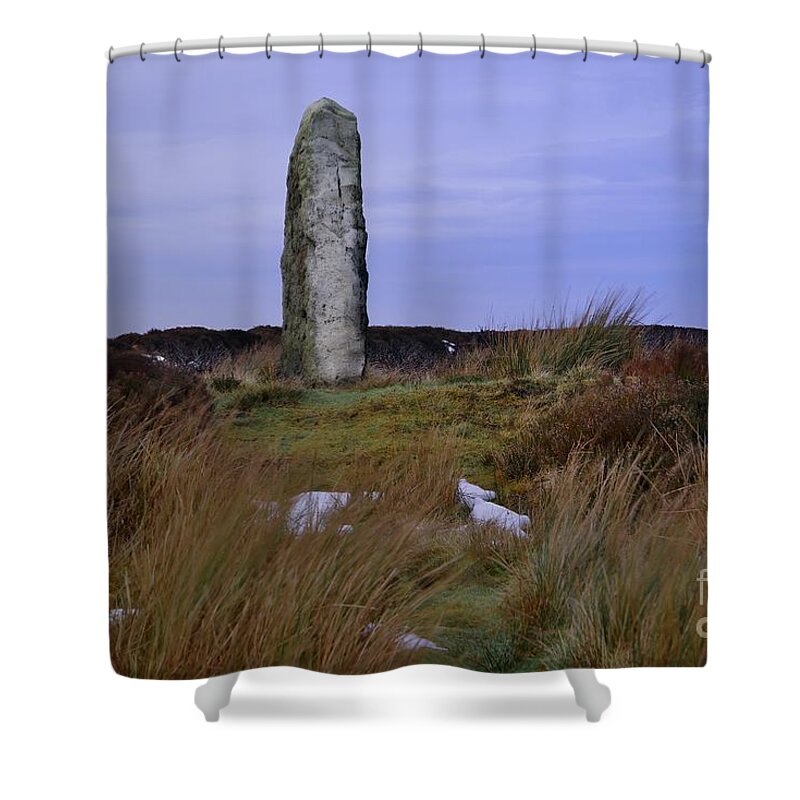 Yorkshire Moorland Shower Curtain featuring the photograph Danby High Moor Stone by Martyn Arnold