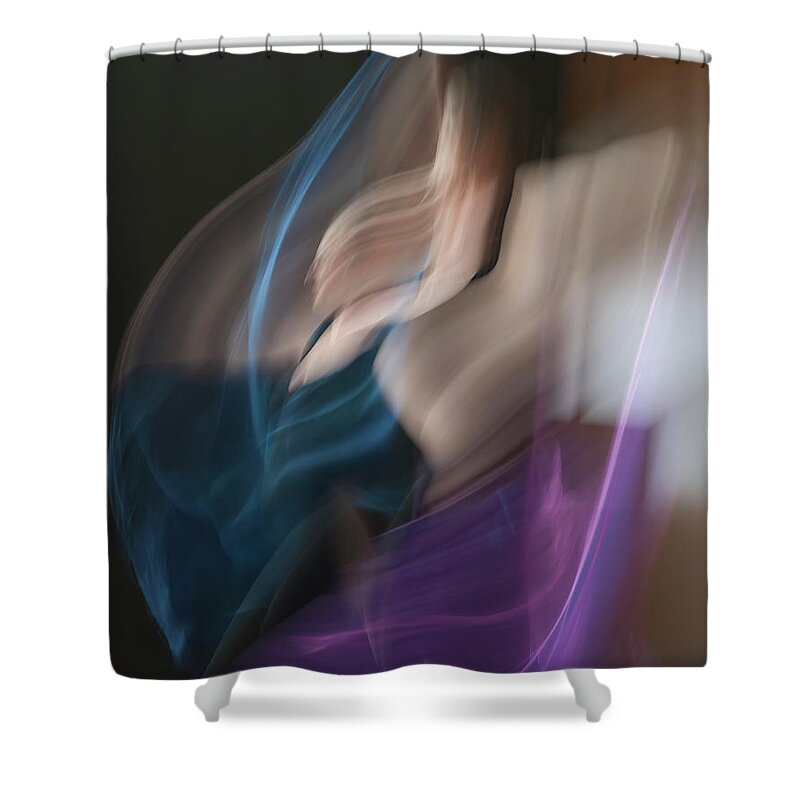 Abstract Shower Curtain featuring the photograph Whispering by Adele Aron Greenspun