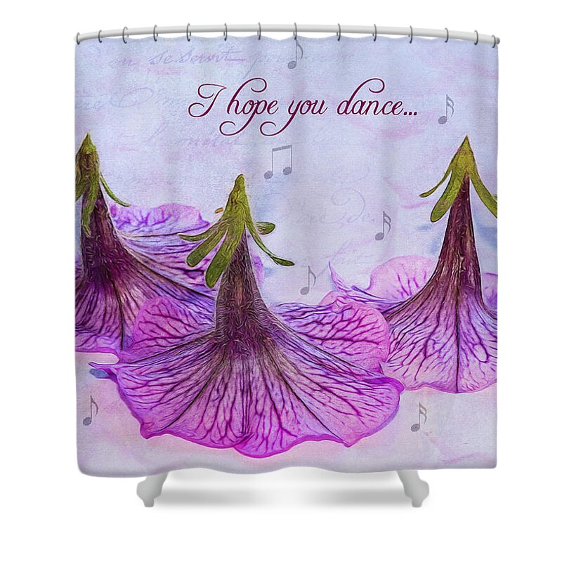 Petunia Shower Curtain featuring the photograph Dance by Cathy Kovarik