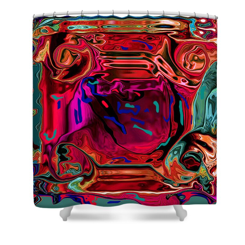 Natalie Holland Art Shower Curtain featuring the painting Dance Of Colors by Natalie Holland