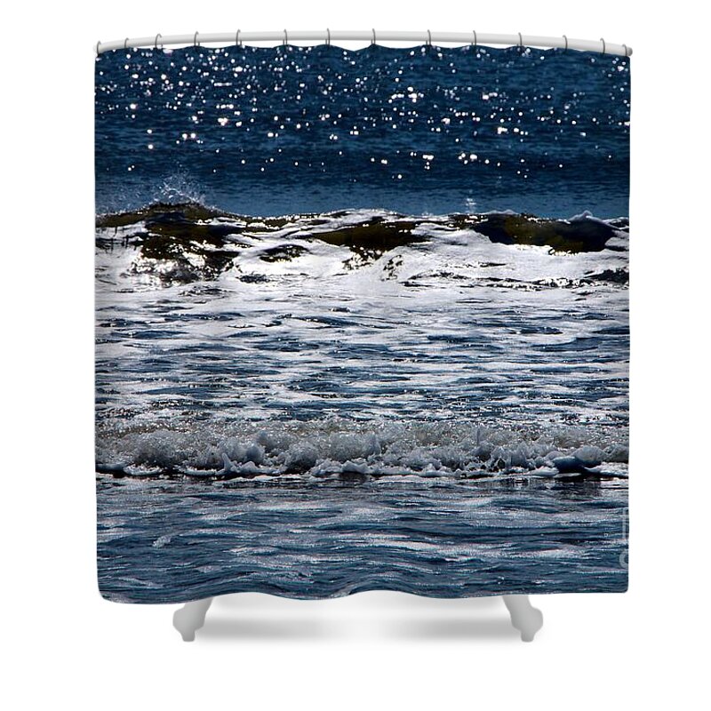 Waves Shower Curtain featuring the photograph Dance of the Ocean Fairies by Elizabeth Dow