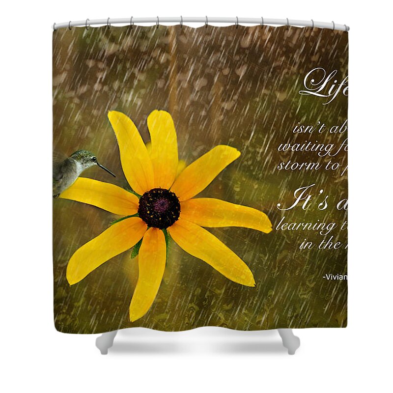 Inspirational Photography Shower Curtain featuring the photograph Dancing In the Rain Print by Gwen Gibson