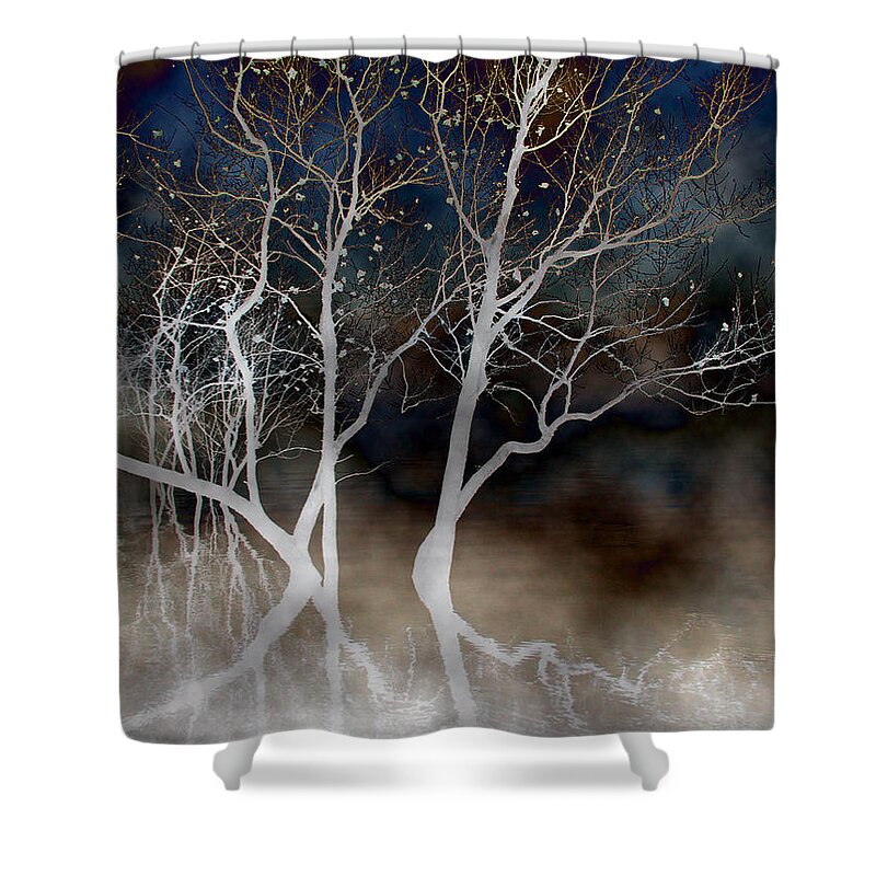 Tree Shower Curtain featuring the photograph Dancing Tree Altered by Paula Guttilla