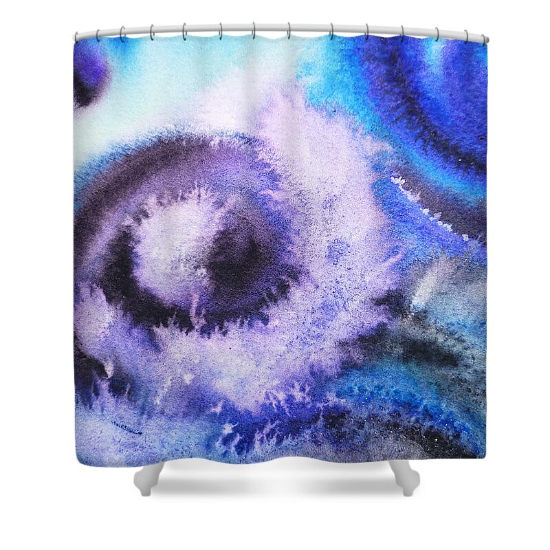 Abstract Shower Curtain featuring the painting Dancing Water IV by Irina Sztukowski