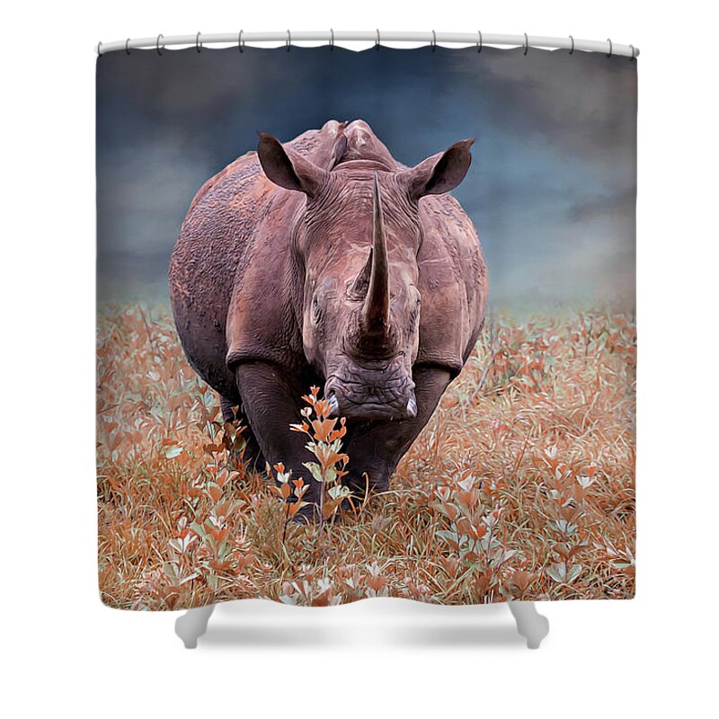 Africa Shower Curtain featuring the photograph Dangerous by Maria Coulson