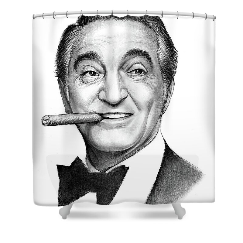 Danny Thomas Shower Curtain featuring the drawing Danny Thomas by Greg Joens