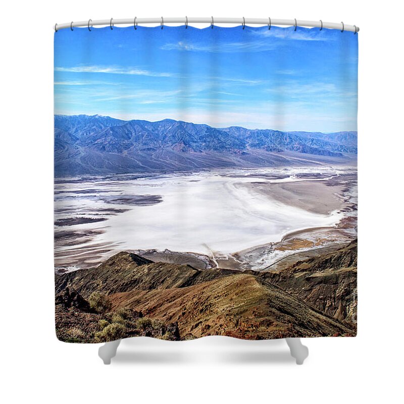 Adventure Shower Curtain featuring the photograph Dantes View by Charles Dobbs