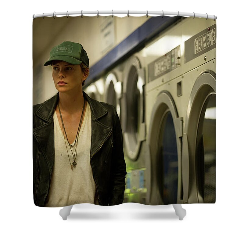 Dark Places Shower Curtain featuring the digital art Dark Places by Super Lovely